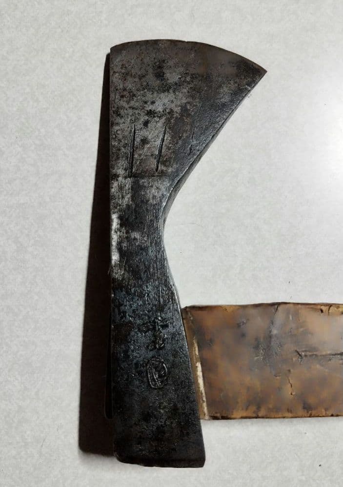 【銘有り】鉞　斧　 古民具　骨董　古物　約2.3kg　最終値