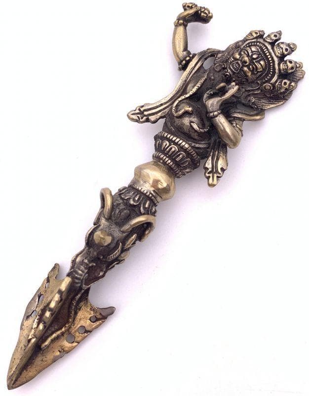 ◆チベット密教法具　ヴァジュラ・パーニ（金剛手）プルパ◆