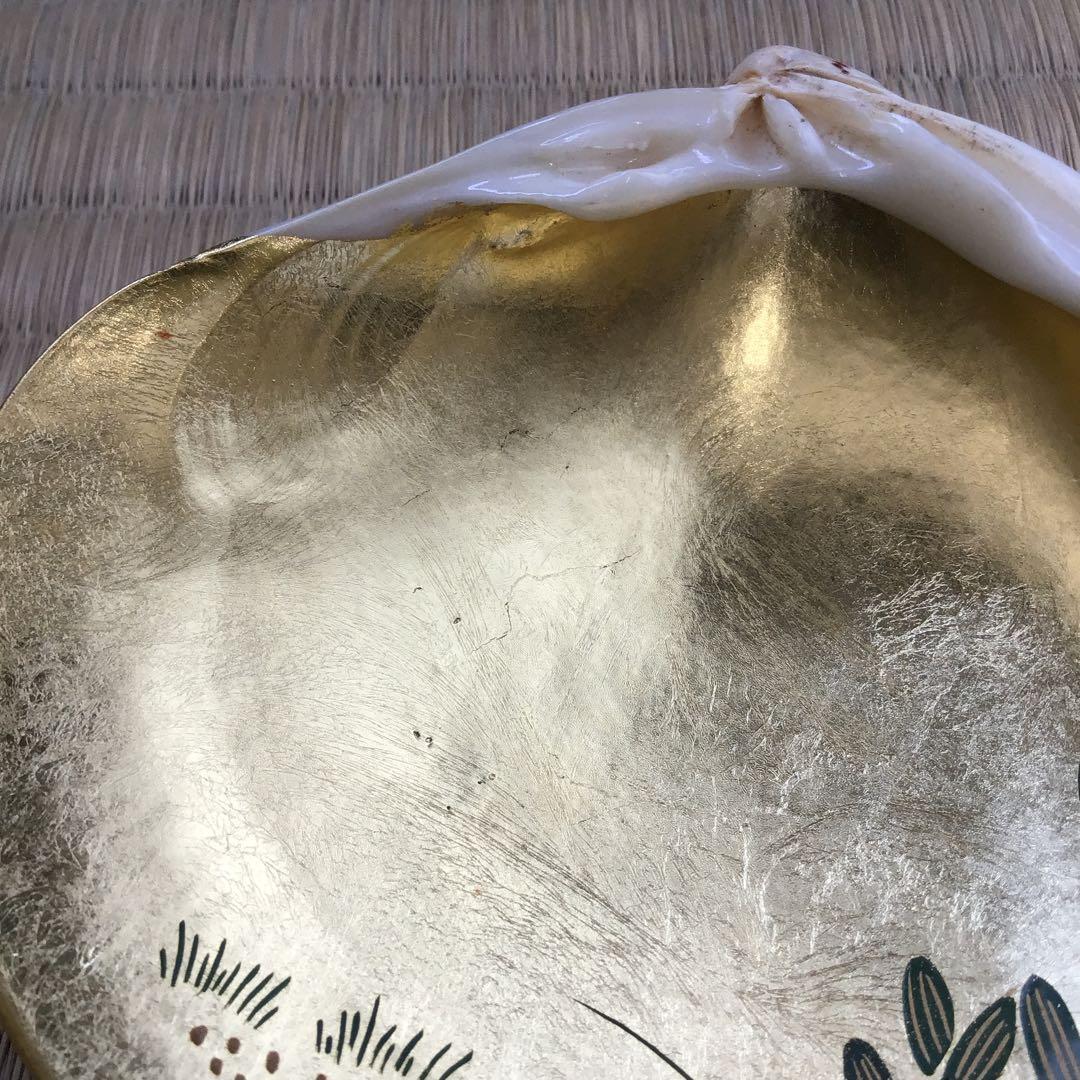 茶道具　香合　金箔蒔絵(内側) 大蛤十賊香合　共箱　S87TKG