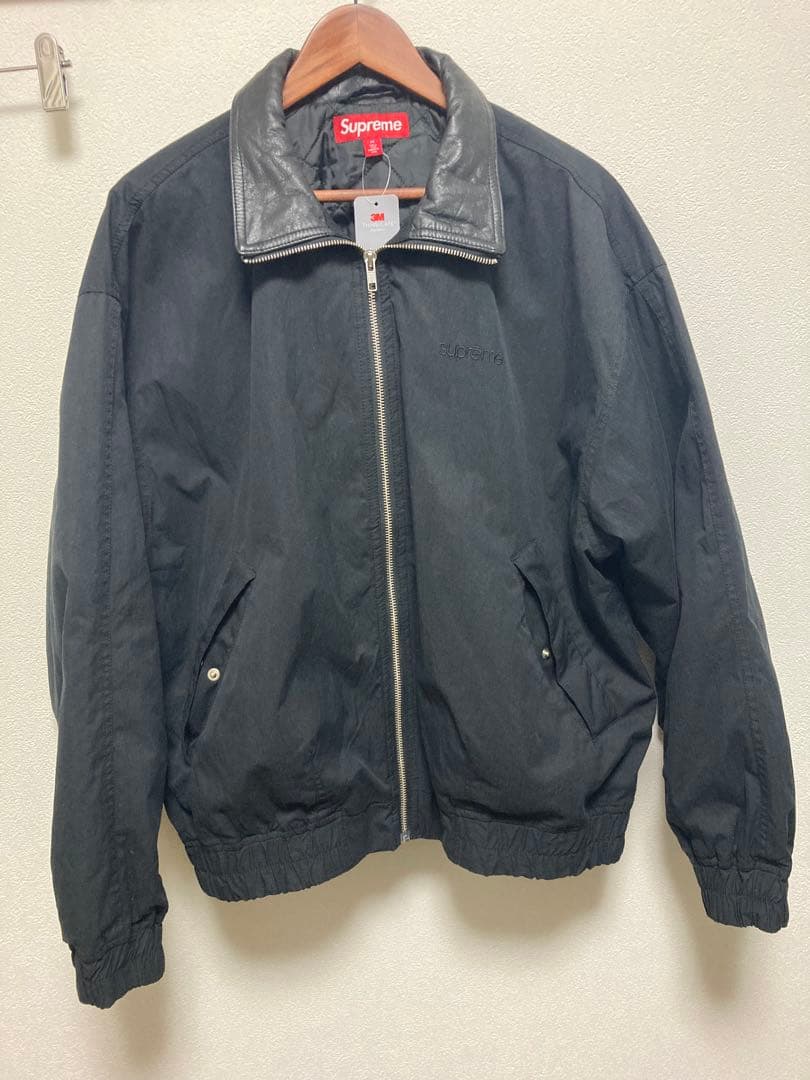 Supreme Leather Collar Utility Jacket M黒