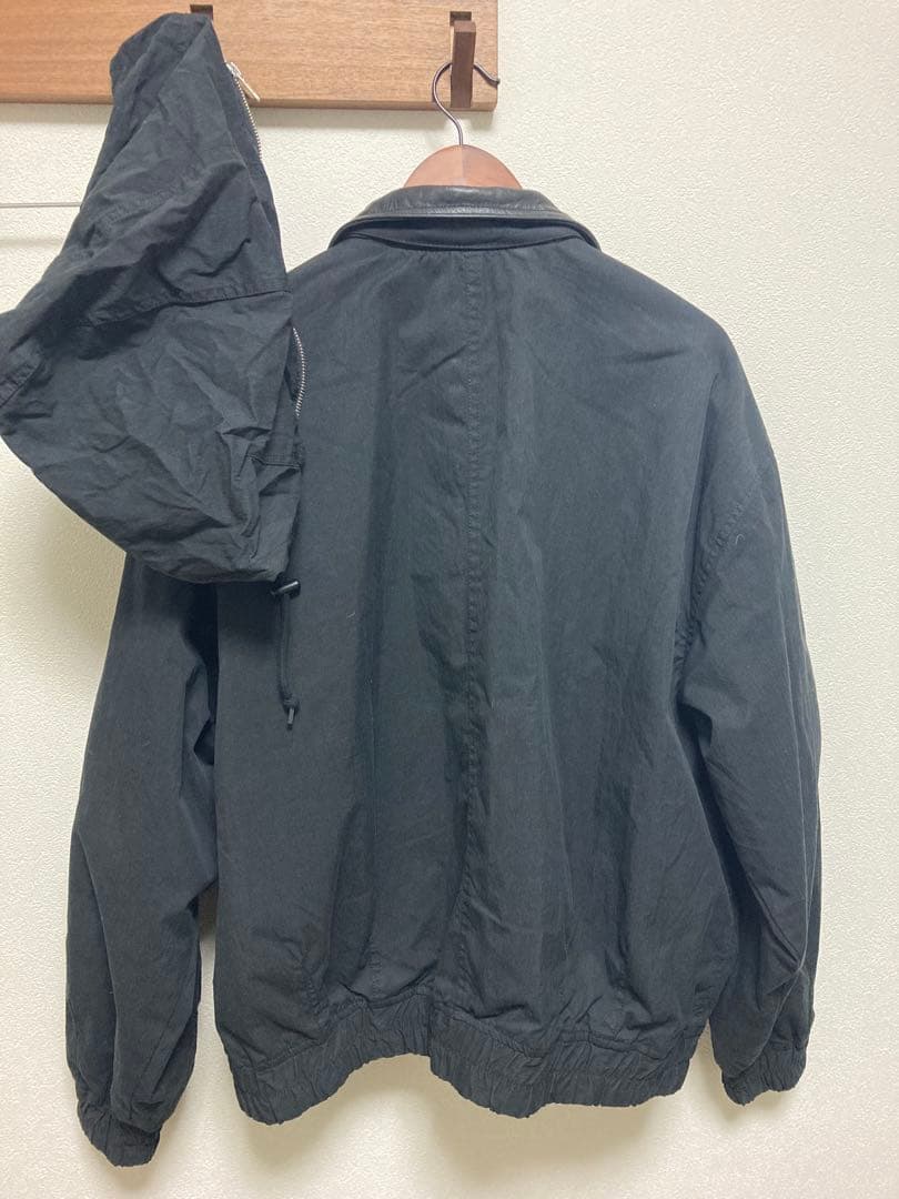 Supreme Leather Collar Utility Jacket M黒