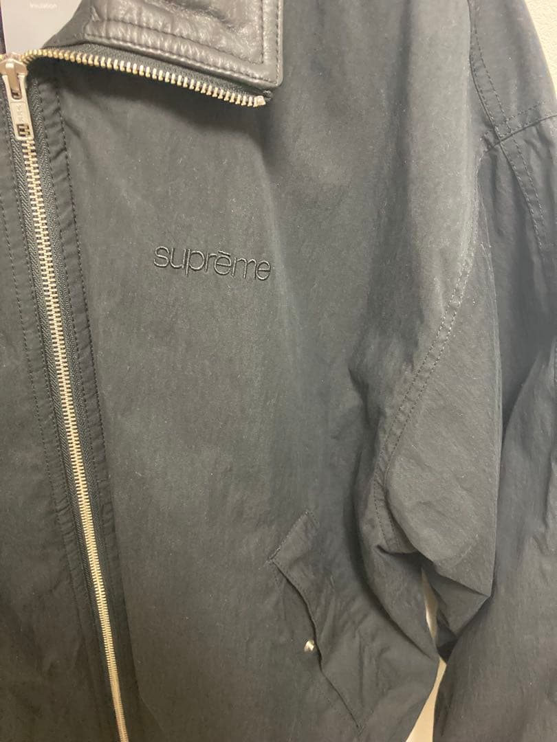 Supreme Leather Collar Utility Jacket M黒