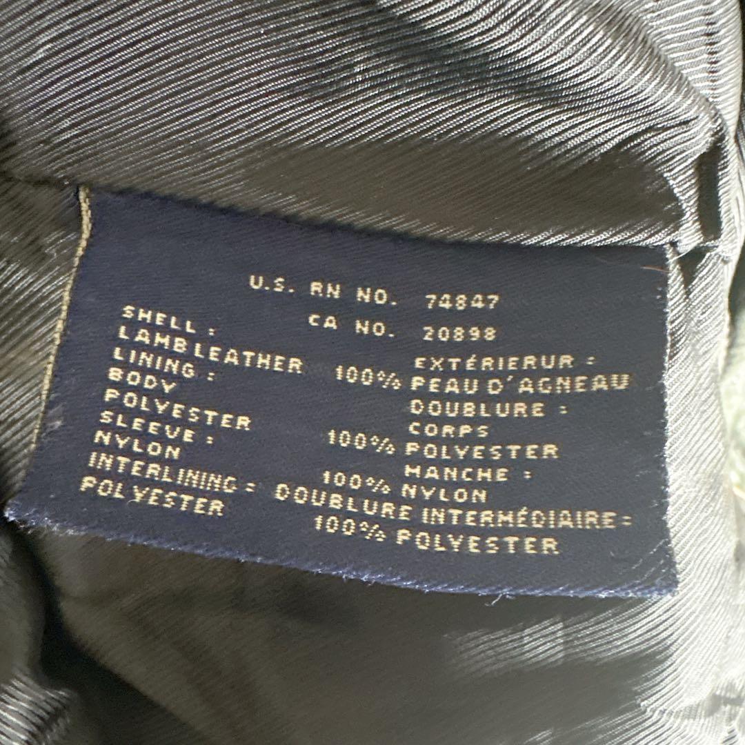 ラムレザージャケット スウィングトップ XL相当 ブラック 本革 古着