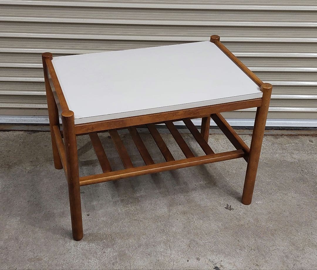 オールドカリモク 白天板 カフェテーブル ローテーブル サイドテーブル 古家具