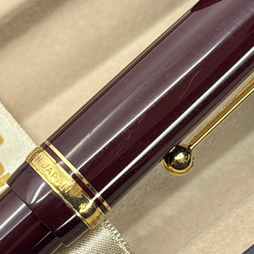 PILOT カスタム74 万年筆 14K 585 赤 ボルドー 筆記可 インク付