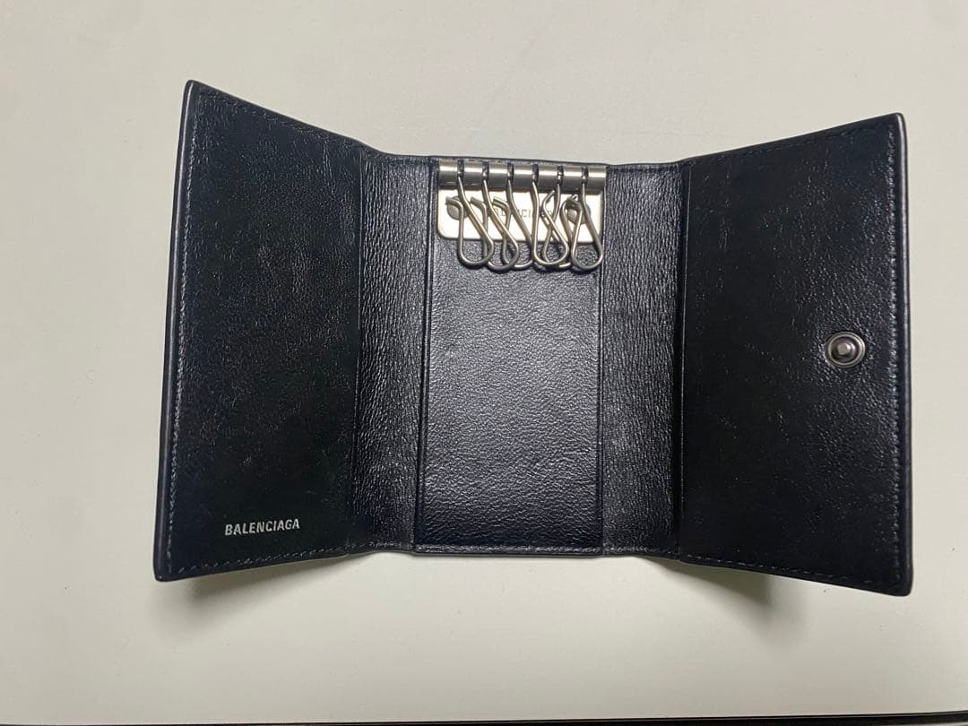 mayu♪♪　 BALENCIAGA ブラック レザー キーケース