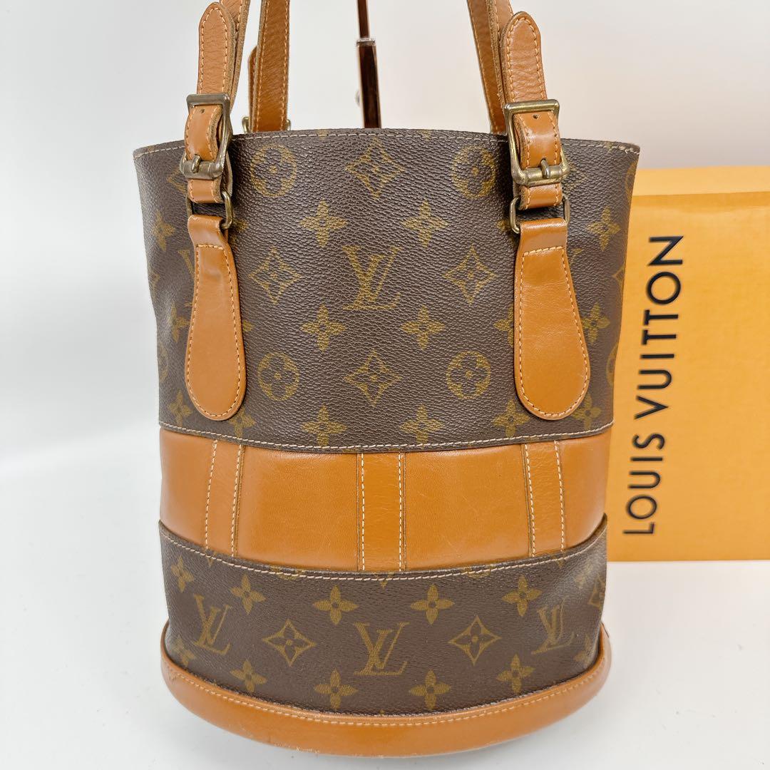 ルイヴィトン　モノグラム　USA製　バケットPM 紙タグ