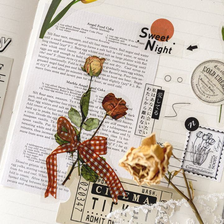 フォロワー様限定84★様々なリアルマテリアル PET ステッカー 8種類セット