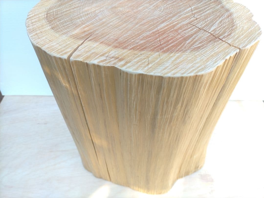 “山師の手作り” 樹齢100年 桧の切り株スツール キャンペーン期間限定