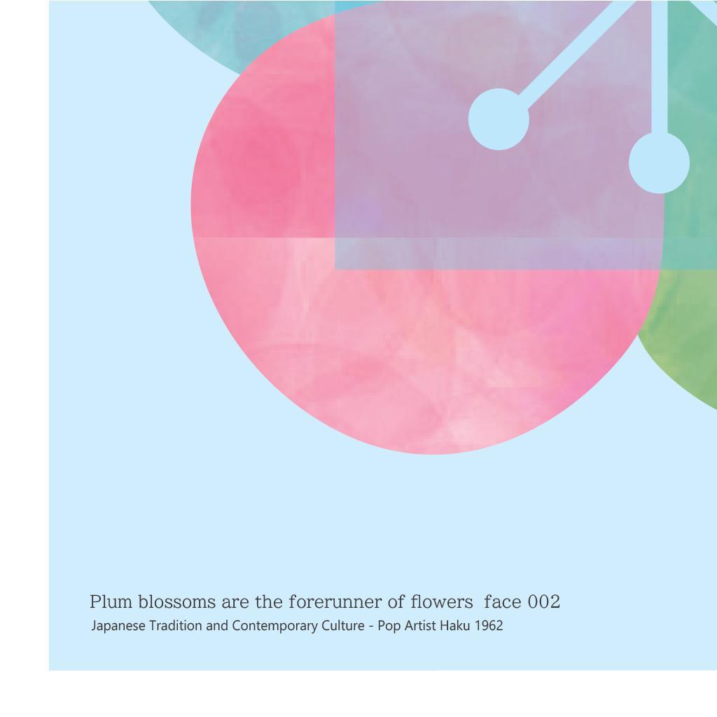 No.kashikomi梅－face002／ アートポスター　400×500