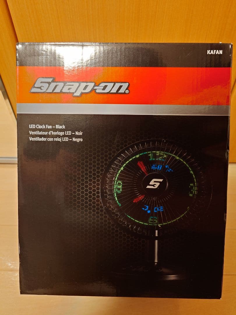 スナップオン　卓上扇風機　黒　LED CLOCK FAN
