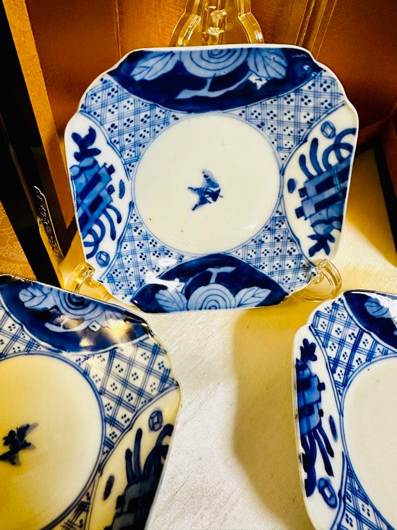 古伊万里　骨董　角皿　5枚