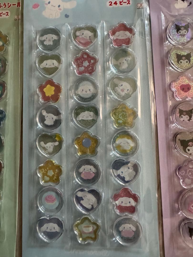 サンリオおはじき風シール、マシュマロシール（日本限定）