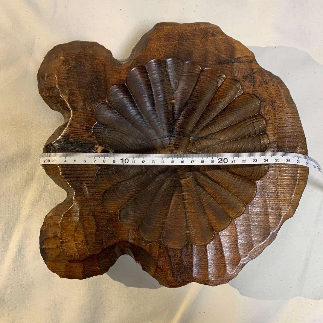 木彫り 熊 縦横約27cm 補修跡あり