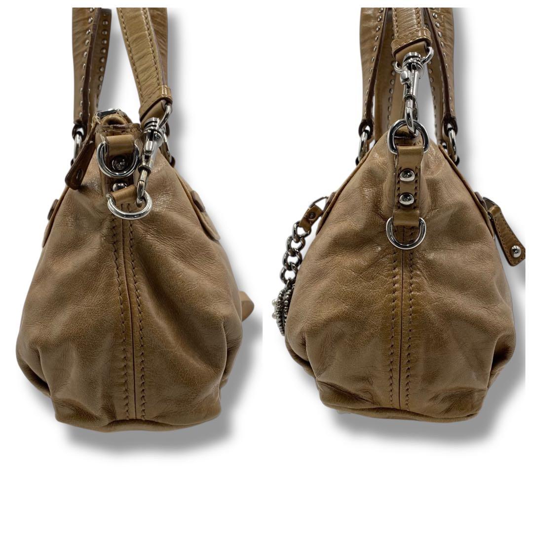 良品 MIUMIU 2WAY バッグ archive レザー Y2K ブラウン