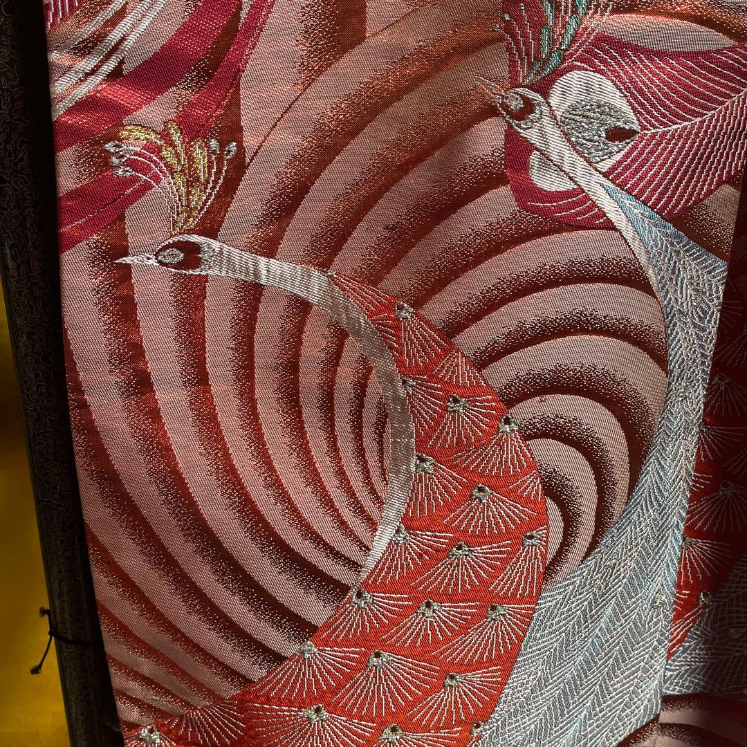 打掛　色打掛　正絹　西陣織　孔雀