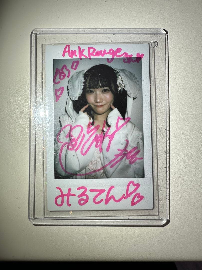 本田珠由記　Ank Rouge 直筆チェキ　サイン