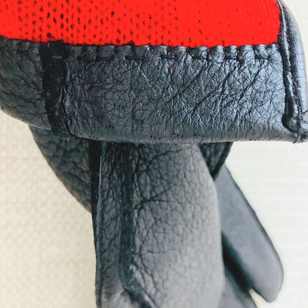 【美品】デンツ ディアスキン グローブ ウールライニング レッド レザー 8.5