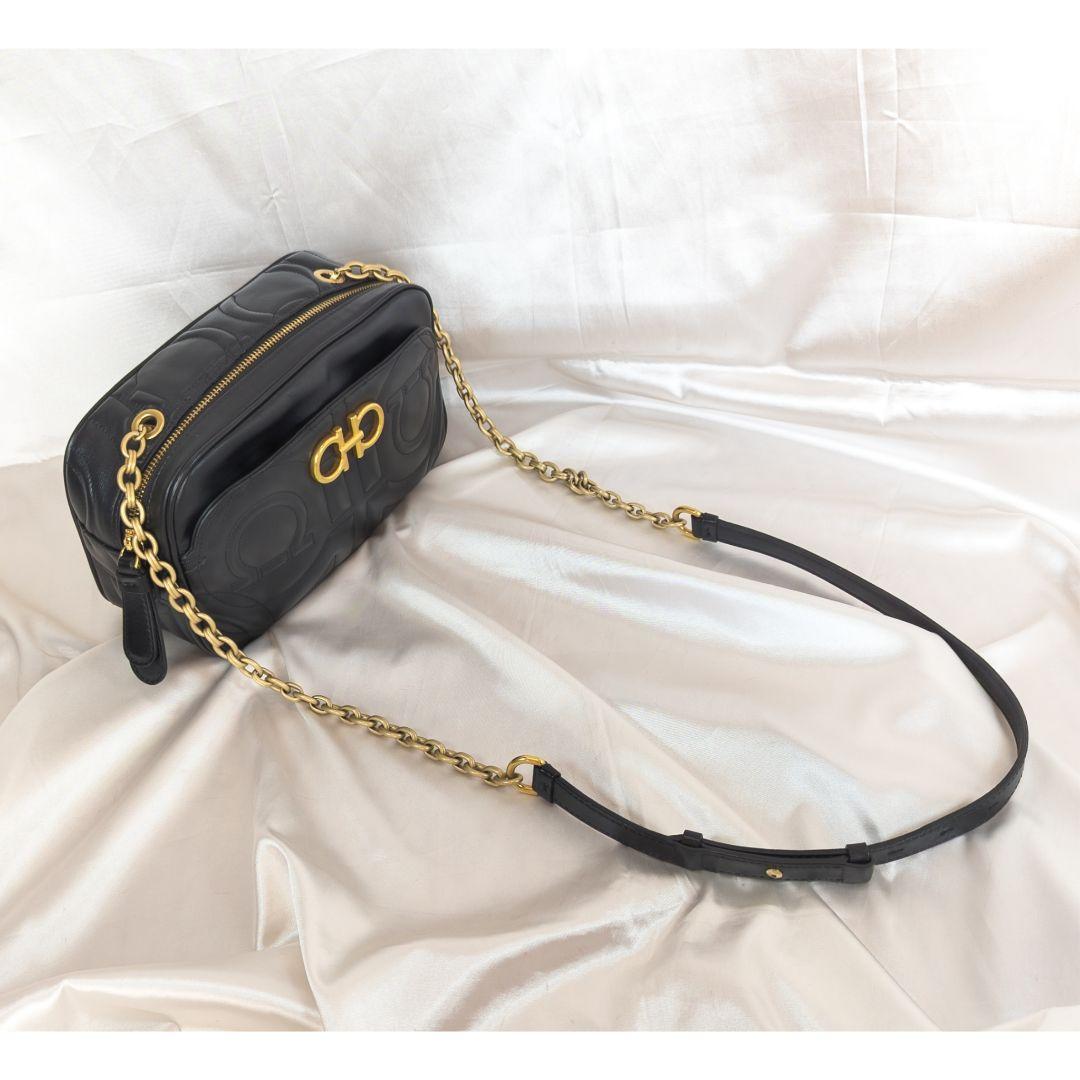 未使用級✨ フェラガモ ダブルガンチーニ キルティング ショルダーバッグ