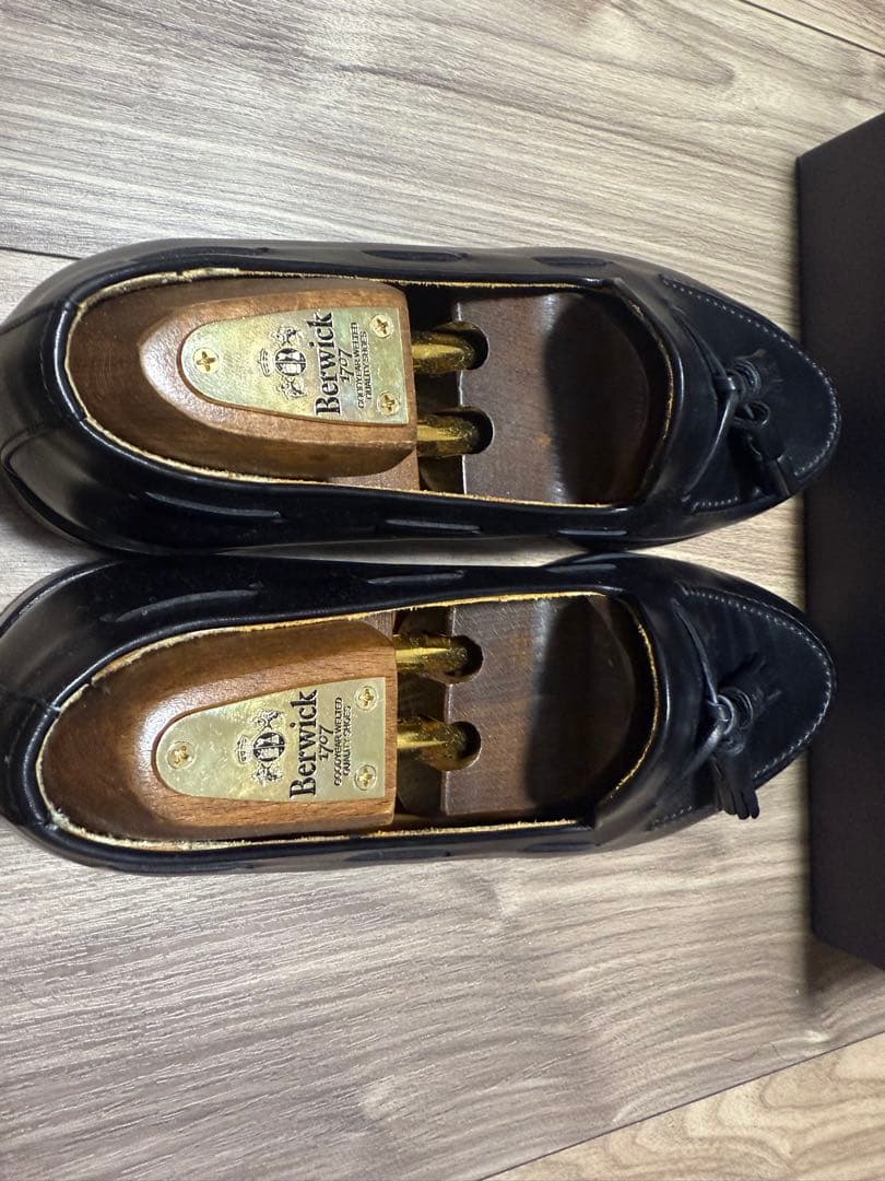 極美品　Berwick タッセルローファー　28.5cm ブラック　レザーソール