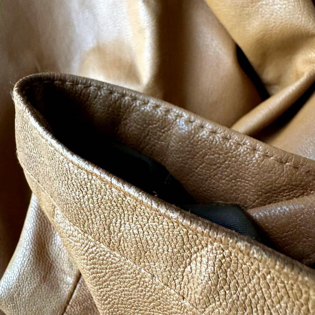 417 for one-seven EDIFICE キャメルレザージャケット L