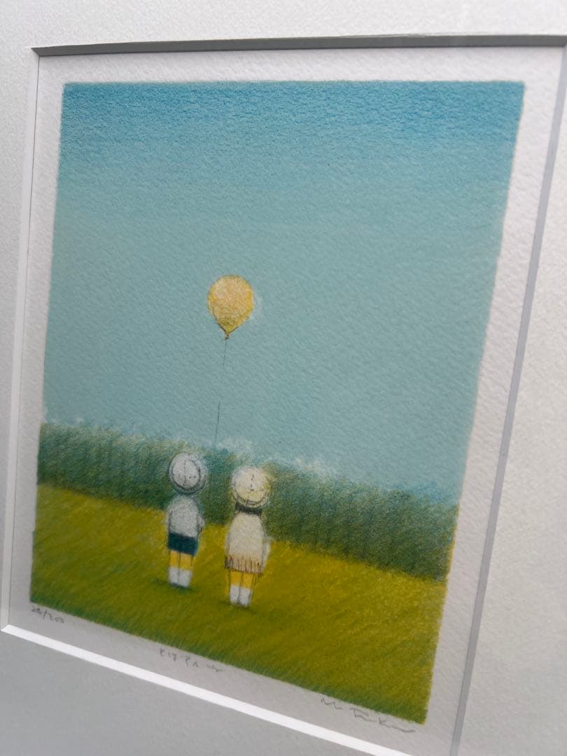 府川 誠【とばそかな】リトグラフ可愛らしい逸品　額付絵画