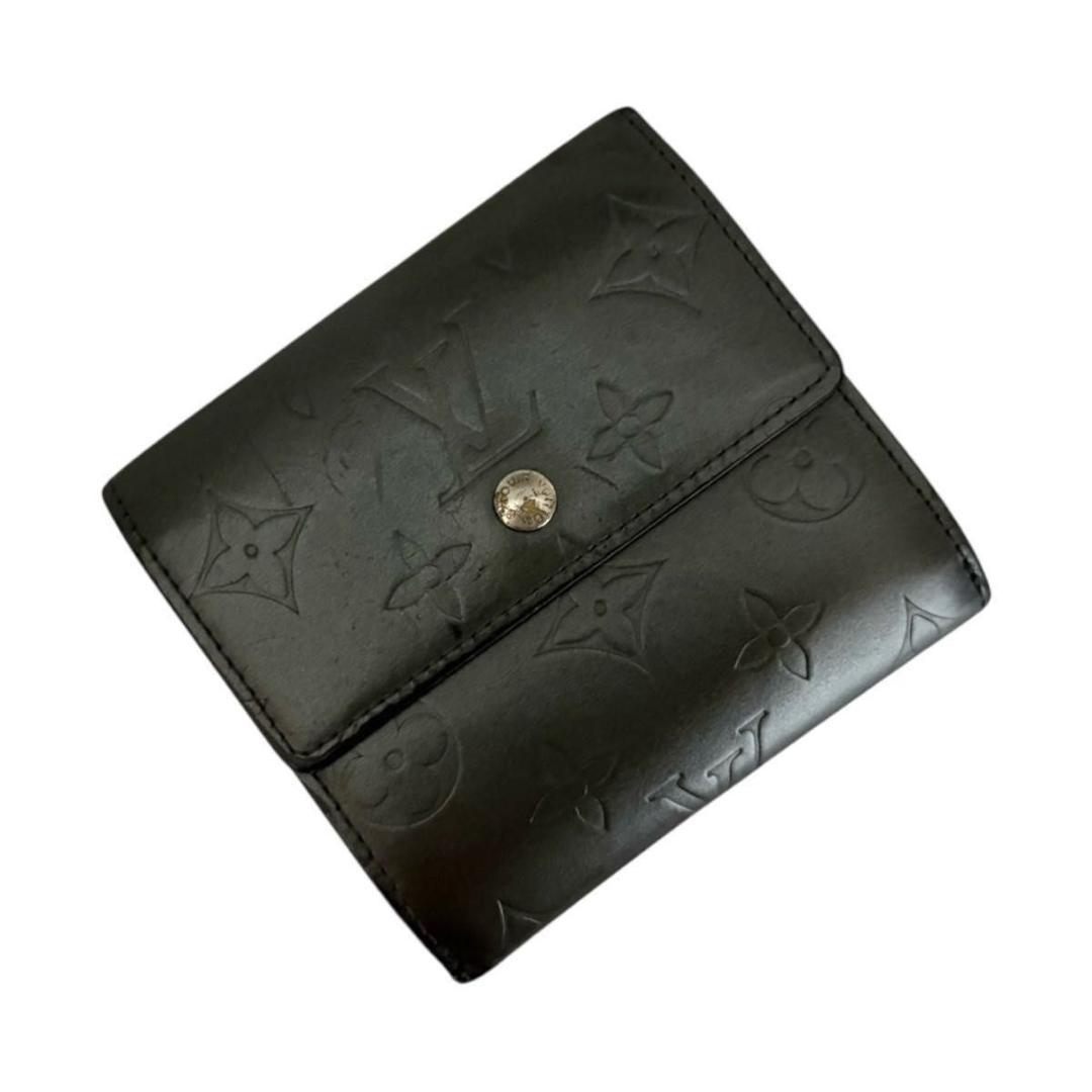 美品 LOUIS VUITTON モノグラムマット 折り財布 ノワール
