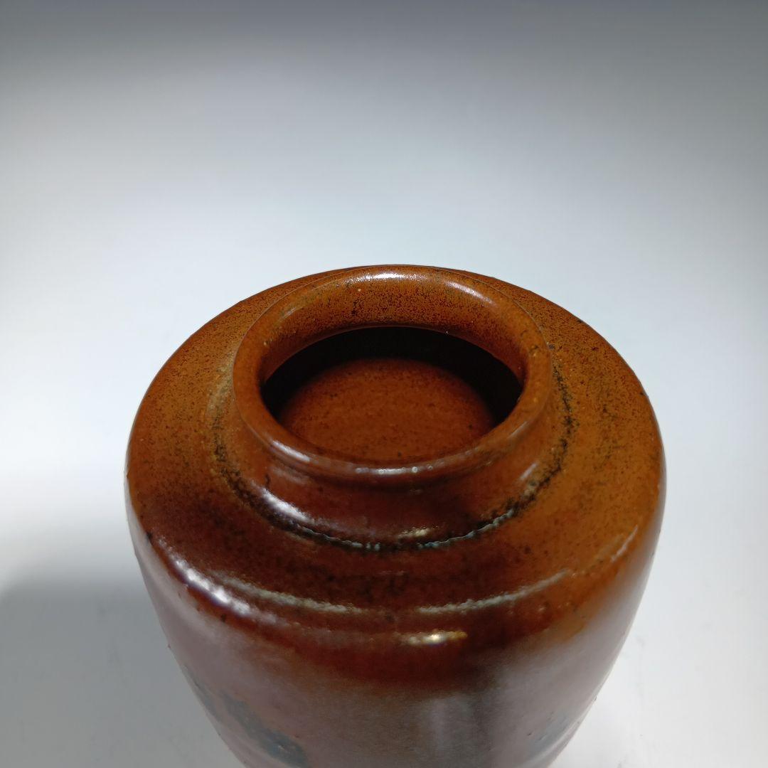 値下げ茶道具　加藤弥右衛門　瀬戸肩付茶入　 共箱　美品