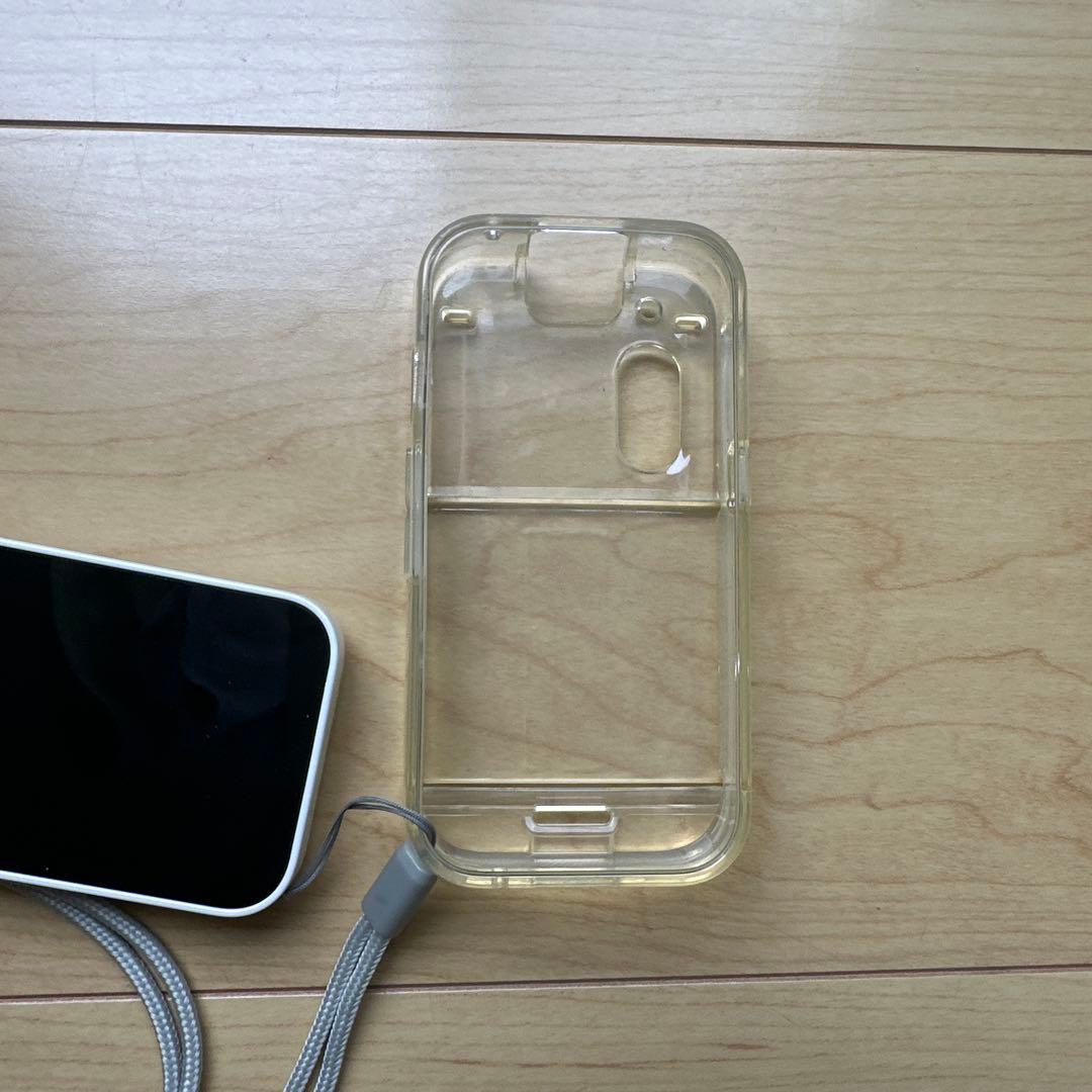 キッズフォン3 白　クリアケース付き