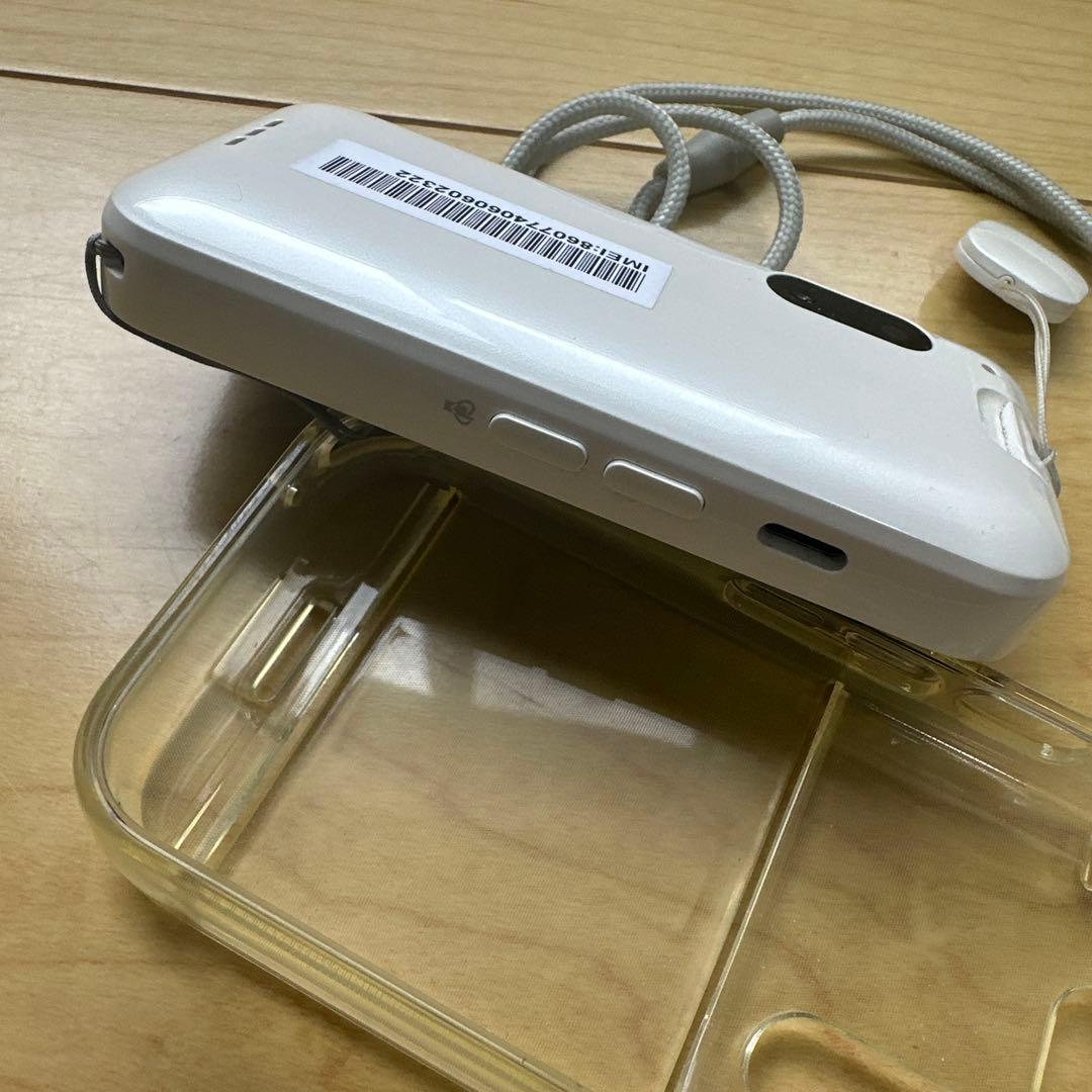 キッズフォン3 白　クリアケース付き