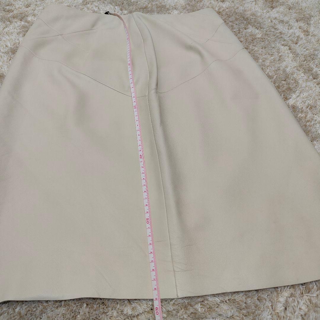 LOEWE ロエベ レザースカート 40 L 羊革 ラムレザー