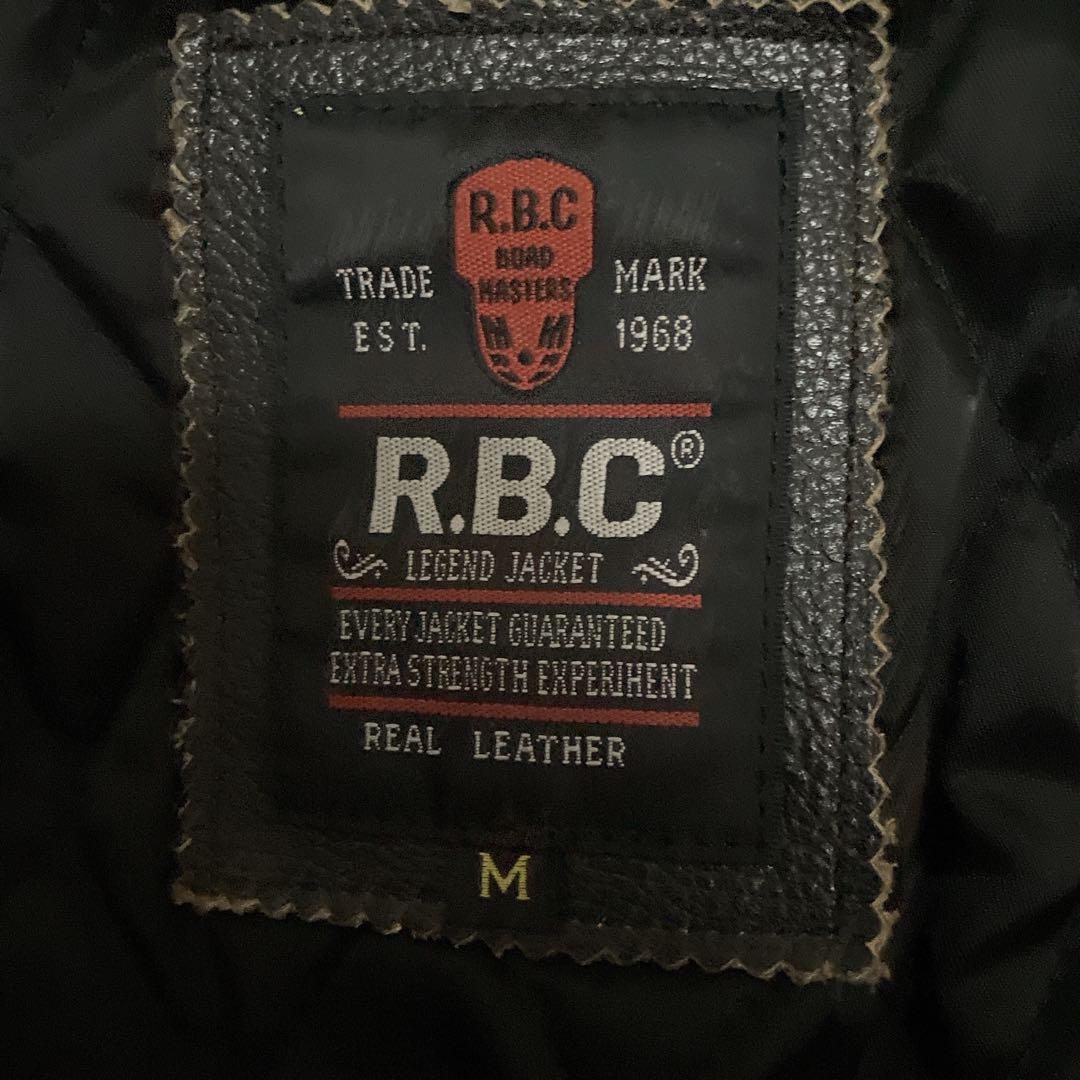 RBC レザージャケット　シングルライダース　本革　M メンズ　ヴィンテージ