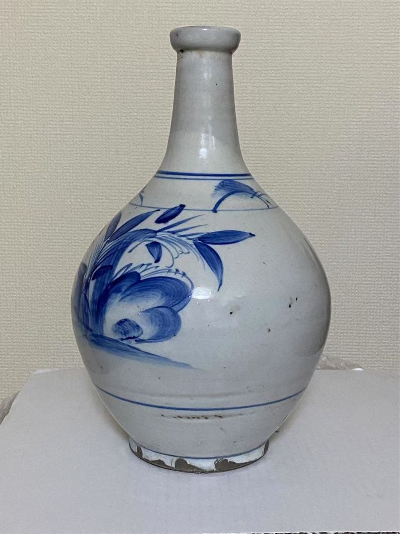 李朝 染付 花瓶 花器 骨董