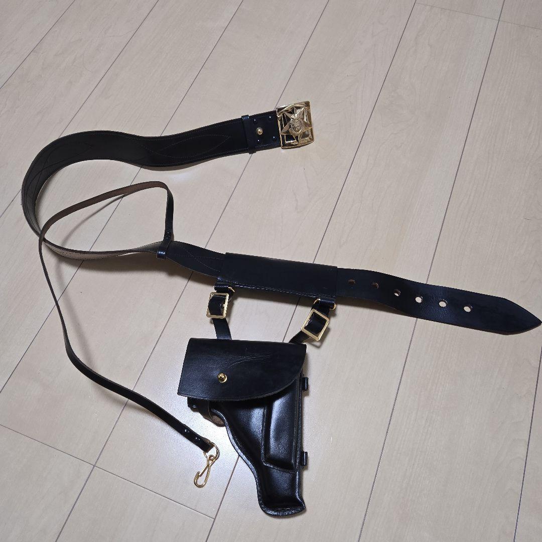 ソ連軍 海軍提督 実物 マカロフ PM ブラックレザー ホルスター ベルト 2號