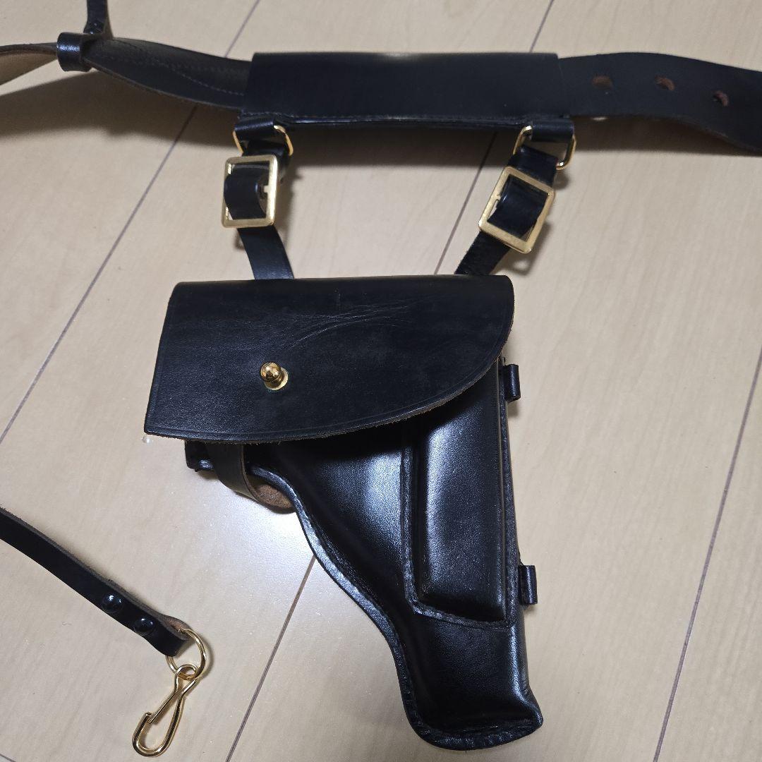 ソ連軍 海軍提督 実物 マカロフ PM ブラックレザー ホルスター ベルト 2號