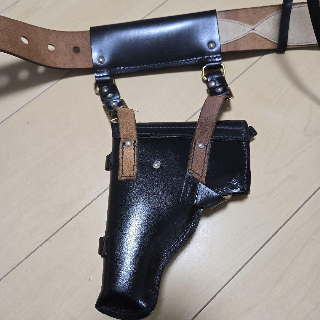 ソ連軍 海軍提督 実物 マカロフ PM ブラックレザー ホルスター ベルト 2號