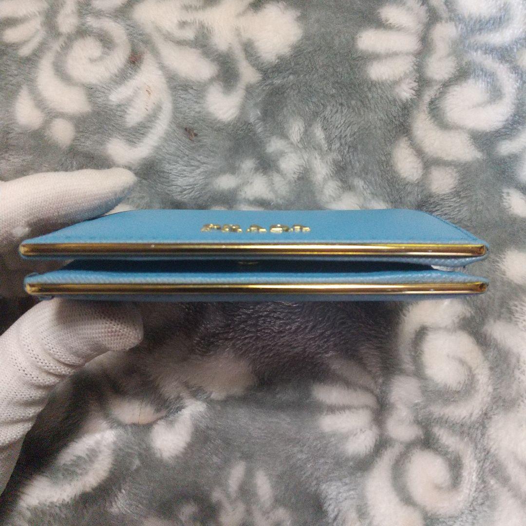 PRADA サフィアーノ 二つ折り財布ブルー系