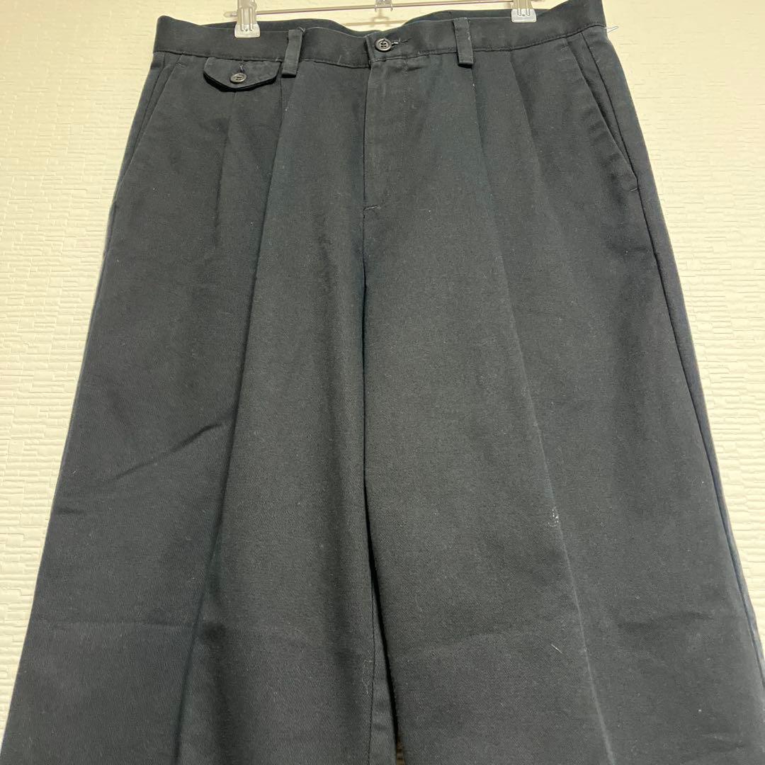 カ*イ様 美品 激安 新品　黒　DOCKERS ブラック　ツータック　チノ ドッ