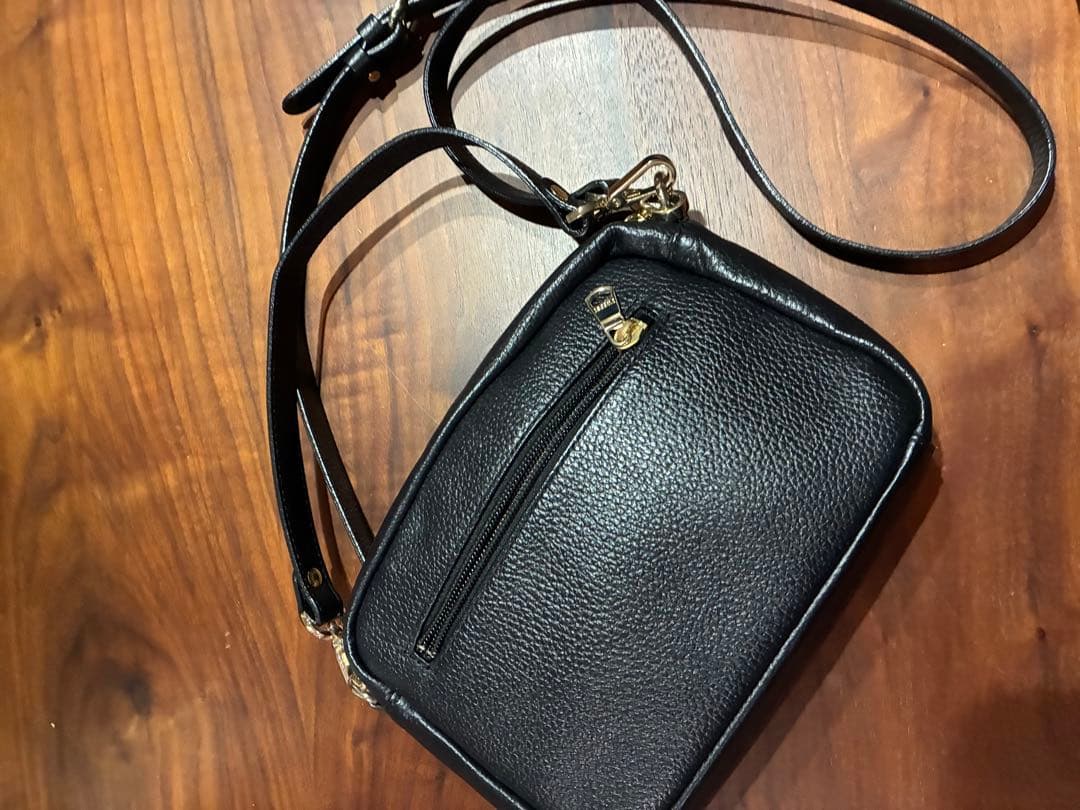 ラシットモノグラムプレートレザー2wayショルダー手提げトートバッグ