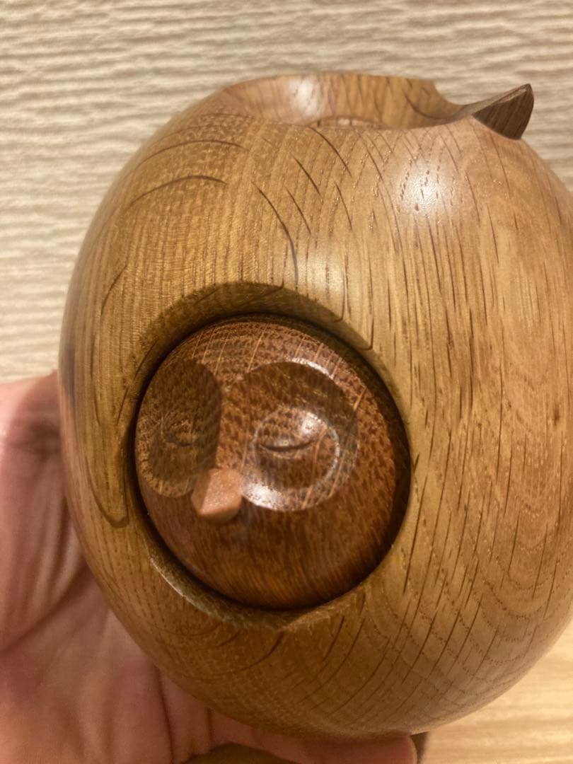 希少　HISA CRAFT　太田久幸　木の仲間たち　子持ちフクロウ　旭川クラフト