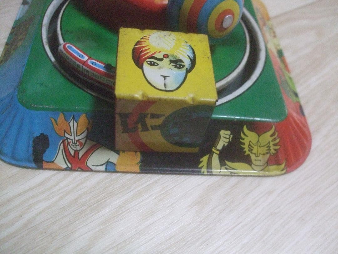 昭*様 ヨネザワ★ レインボーマン ★でんしゃまわり ブリキ ゼンマイ・萬年社