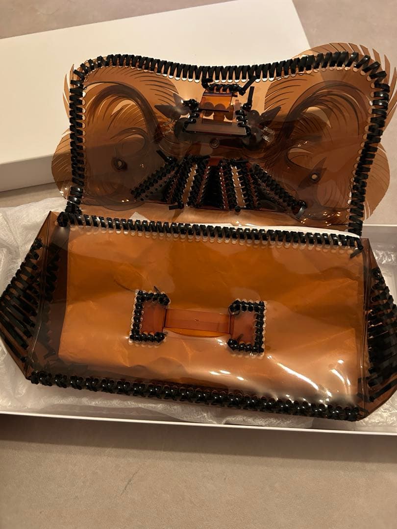 【美品】mame pvc bag / brown
