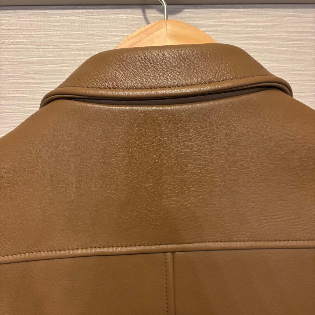 junhashimoto ZIP LEATHER SHIRTS ディアスキン