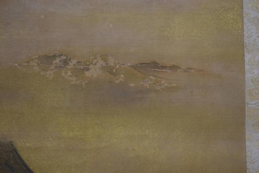 真作/土佐光起/山水人物図/布袋屋掛軸HH-24