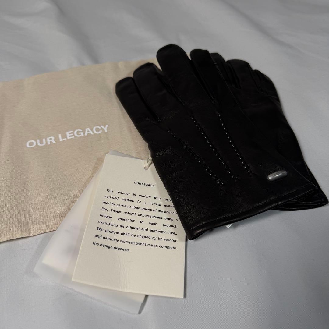 【定価4.3万】OUR LEGACY HIS GLOVES グローブ ブラック