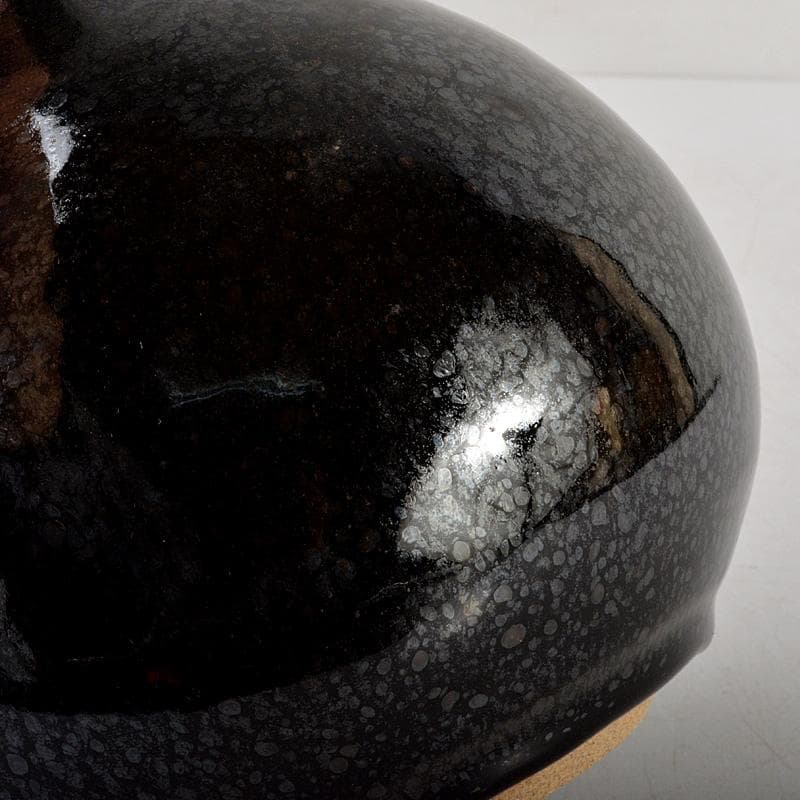 京焼　木村盛伸作　油滴天目釉　花瓶　共箱　C　Ｒ5921C