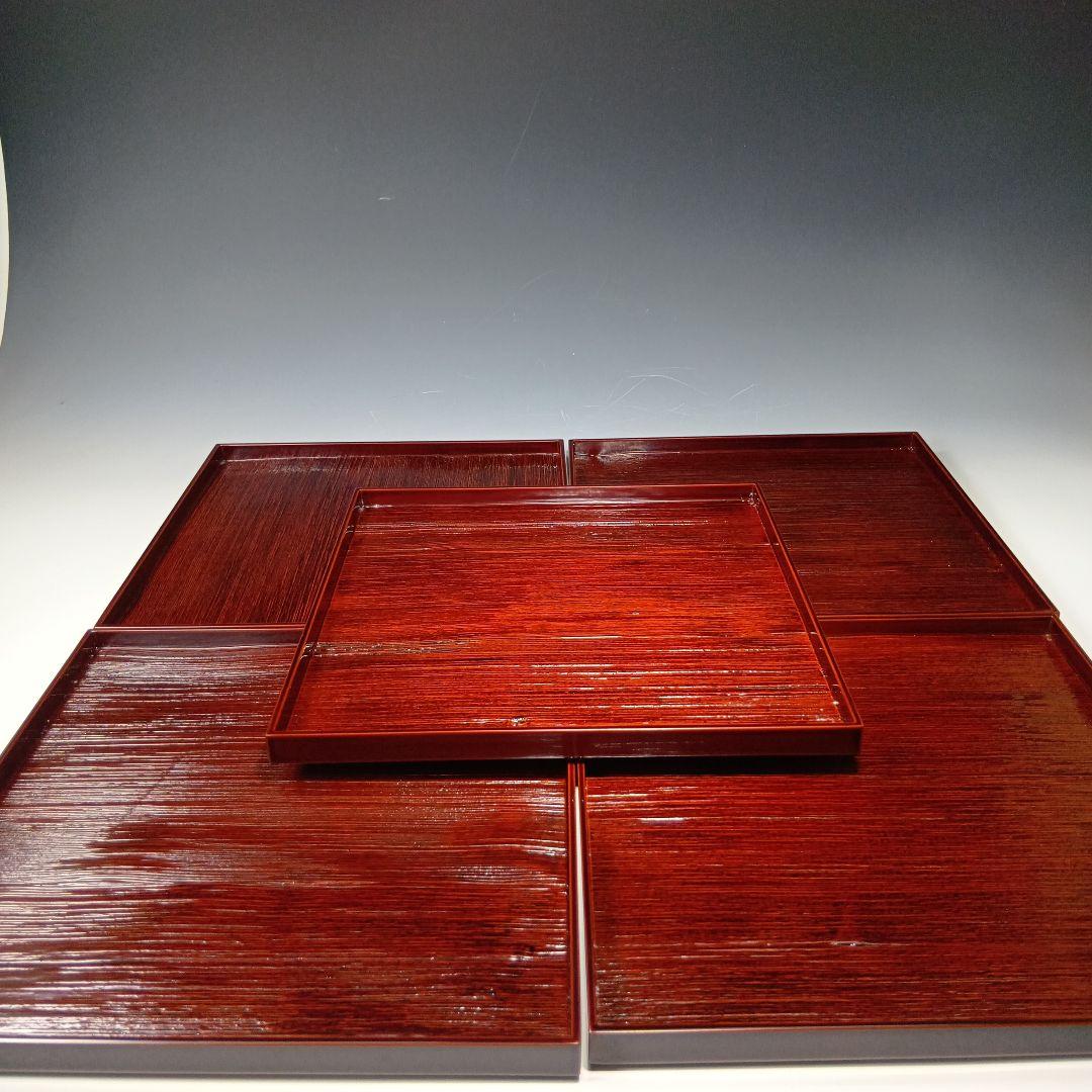 輪島塗　茶懐石膳　5枚　美品　共箱