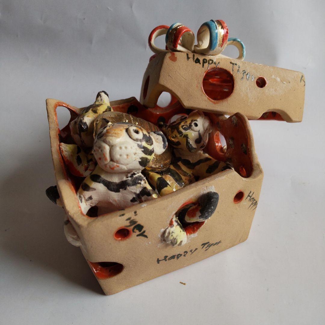 干支置物 前田晶子 作 寅 寅年 HappyTiger 2022 新品 未使用A