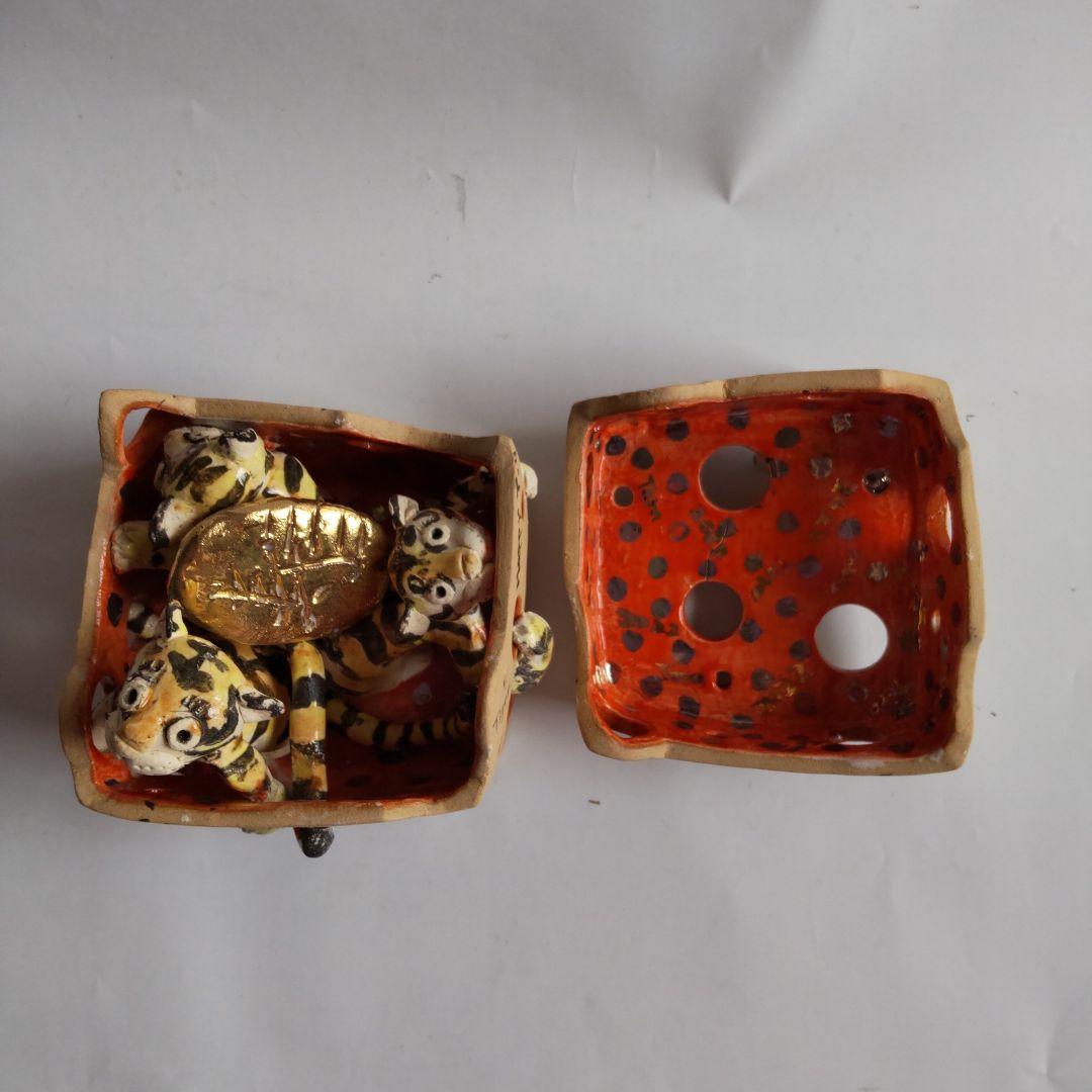 干支置物 前田晶子 作 寅 寅年 HappyTiger 2022 新品 未使用A