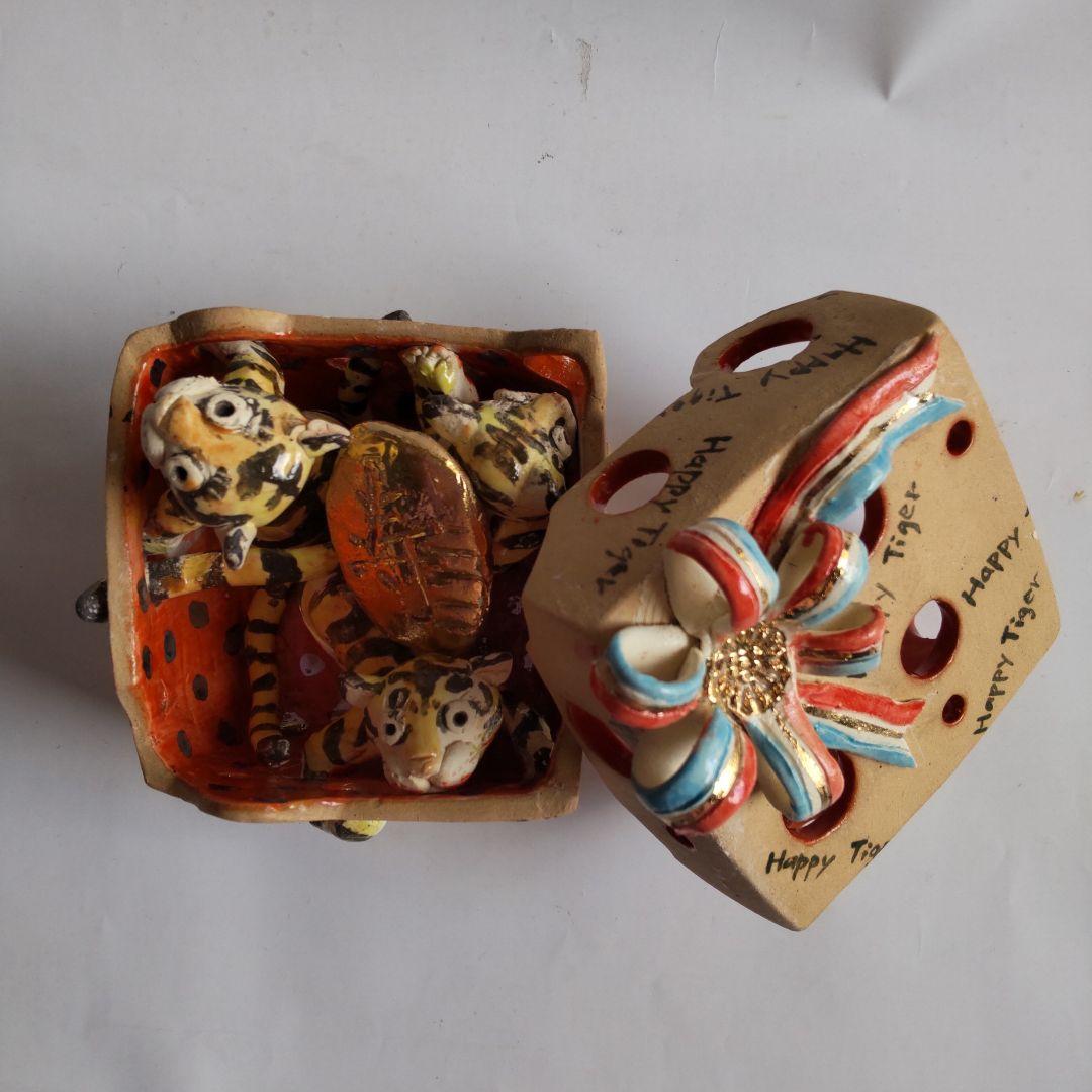 干支置物 前田晶子 作 寅 寅年 HappyTiger 2022 新品 未使用A